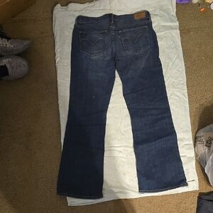 Levi's Blue Flare Wide Leg Jeans Classic Denim